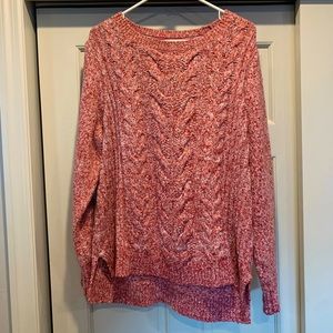 Tommy Hilfiger sweater, red woven. Size:XL